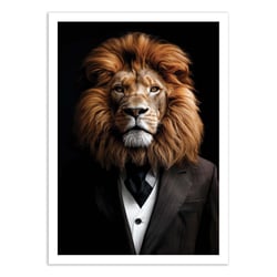 Affiche 50x70 cm - Lion Wild Suits - Philippe Hugonnard