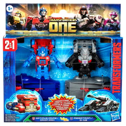 Ensemble de figurines Transformers One Optimus Prime vs Megatron
