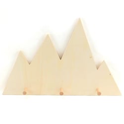 Patères en bois Montagne 45 x 28,5 cm