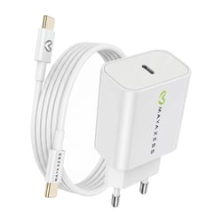 Mayaxess Chargeur Secteur pour iPhone 16e 20W + Câble USB-C 1m Blanc