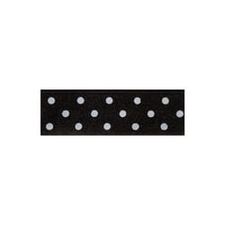 Disquette 25m ruban double face à pois noir 15mm