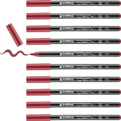 Lot de 10 Feutres Porcelaine EDDING 4200 Pointe Pinceau 1-4 mm Carmin