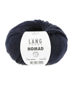 Pelote de laine et yak NOMAD – 25gr - Lang Yarns - Laine extrafine & yak naturel – Luxe rustique pour tricots nomades 0025 Bleu