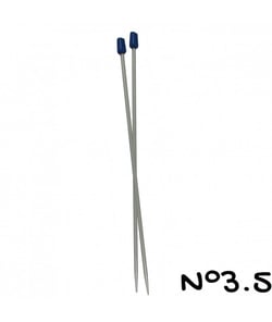 Aiguilles à tricoter - 30 cm - aluminium - n°2 a n°5 - Distrifil 3.5 Gris