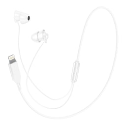 LinQ Écouteurs de Sommeil Filaires Lightning avec Microphone Blanc