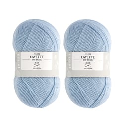 Prima Mercerie | Pelote de laine | pelote pour layette bébé | 100 % acrylique | lot de 2 pelotes