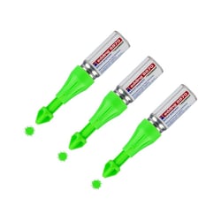 3 marqueurs - Vert fluo - Marquage zone inaccessible - Peinture craie - Tous supports - Edding 8870