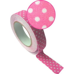 RUBAN TISSU ADHESIF ROSE POIS 15x5m