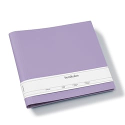Semikolon 370013 Album photo 23 anneaux - 35 x 32 cm - couverture en Efalin - pour album, livre photo avec reliure à anneaux - lilac silk violet