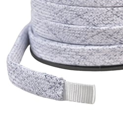 Bobine 20m tresse chinée pour anses de sacs 16mm blanc