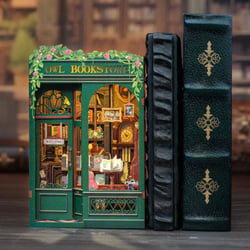 Book Nook Kit DIY Figured'Art 139 pièces - Librairie des Hiboux - Diorama Maquette à construire