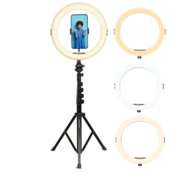AGFAPHOTO Ring Light Realiview ARL11XL Eclairage annulaire LED avec trépied - Lumière pour Téléphone Portable, Photos, Selfies, vidéos, Youtube, Maquillage, TikTok
