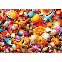 Puzzle coquillages avec etoiles de mer 1000 pieces - collection ocean et fonds marins - educa - 20246