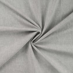 Tissu Lin Coton uni Gris clair chiné