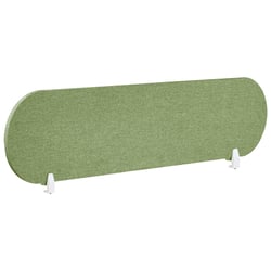 Séparateur de Bureau Vert en PET Acoustique Recouvert de Tissu 160 x 40 cm avec Pinces de Fixation