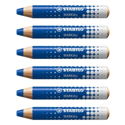 Marqueur effaçable - STABILO MARKdry - Bleu - Lot de 6