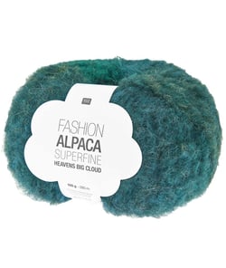Fil de laine à tricoter Fashion Alpaca Superfine Heavens Big Cloud - 100GR - Rico Design 10 Forêt Verte