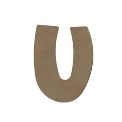 Lettre majuscule U en bois MDF à décorer - 15 cm