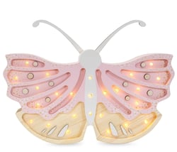 Lampe Veilleuse Papillon fraise crème - Little Lights