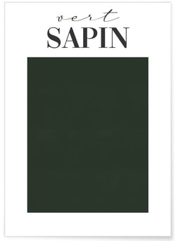 Affiche Vert Sapin | A3 : 29,7x42cm