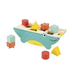 Tropik Croco des formes en bois - Janod - Jaune