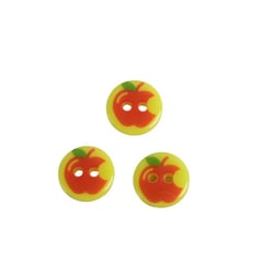 Bouton 2 trous enfant pomme