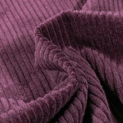 Tissu Velours Grosses côtes Violine