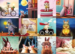 Puzzle 1000 pièces - Drôles de Lapins - Eurographics