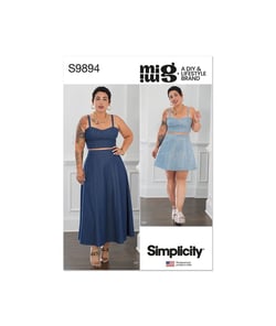Patron Simplicity 9894 - Haut et jupe taille n°38-46