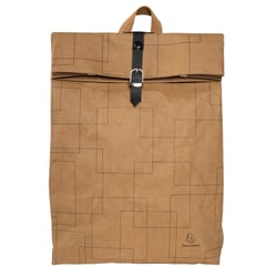 Sac à dos washable paper Eterneco - Brun motifs géométriques - Exacompta