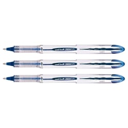 3 stylos roller bille bleu vision élite pointe moyenne 0,8mm Uni Ball