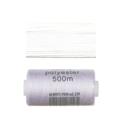 Bobine 500m fil polyester Blanc