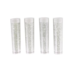 MégaCréa DIY - Perle Rocaille Tube 8 g Blanc cristal 4 pièces
