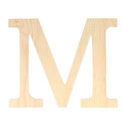 Lettre M - 11.5 cm - bois - Artemio