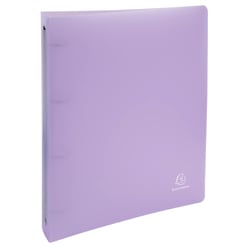 Classeur 4 anneaux 30 mm polypropylène Chromaline Pastel - A4 Maxi - Mauve - x 15 - Exacompta