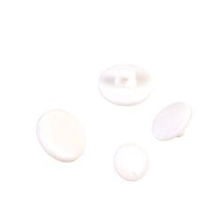 Bouton à queue nylon recylé blanc