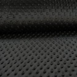 Tissu Doudou Ultra doux Pois Noir