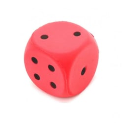 Grand de en mousse 7,5 cm rouge - accessoire jeux de societe - jeu geant, xl