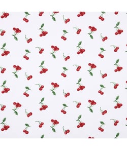Tissu coton cerise Blanc vendu au mètre
