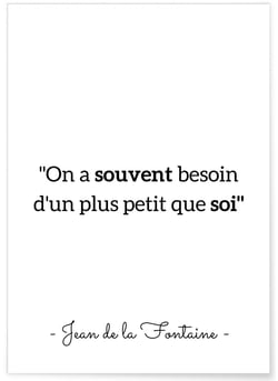 Affiche Jean de La Fontaine : 'On a souvent...' | A3 : 29,7x42cm