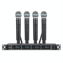 Système Microphone Sans Fil UHF 4 Canaux Pour Événements Et Concerts YONIS