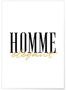 Affiche Homme élégant | A3 : 29,7x42cm