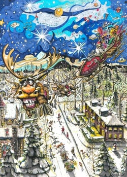 Puzzle 1000 pièces - La Tournée du Père Noël - Grafika