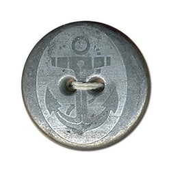 Bouton métal ancre 2trous 12mm Argent Vieilli