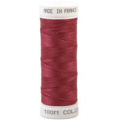 Fil à coudre polyester 100m made in France - rouge pivoine 232