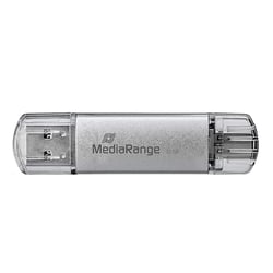 MediaRange Clé USB 64Go Double Connecteur USB C et USB 3.0 Gris