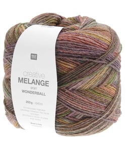 Pelote de laine Creative Melange Aran Wonderball - 200 GR - Rico Design 26 Multicolore Terra