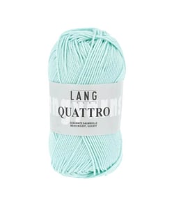Fil à tricoter 100% coton QUATTRO - Lang Yarns 158 Bleu