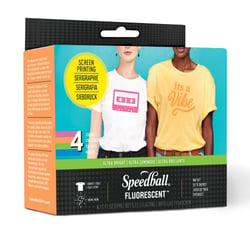 Kit de démarrage fluo pour la sérigraphie sur tissu - Speedball