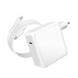 Avizar Chargeur pour MacBook Pro 14'' M1 / M2 Max USB-C 96W + Câble 1,8m Blanc